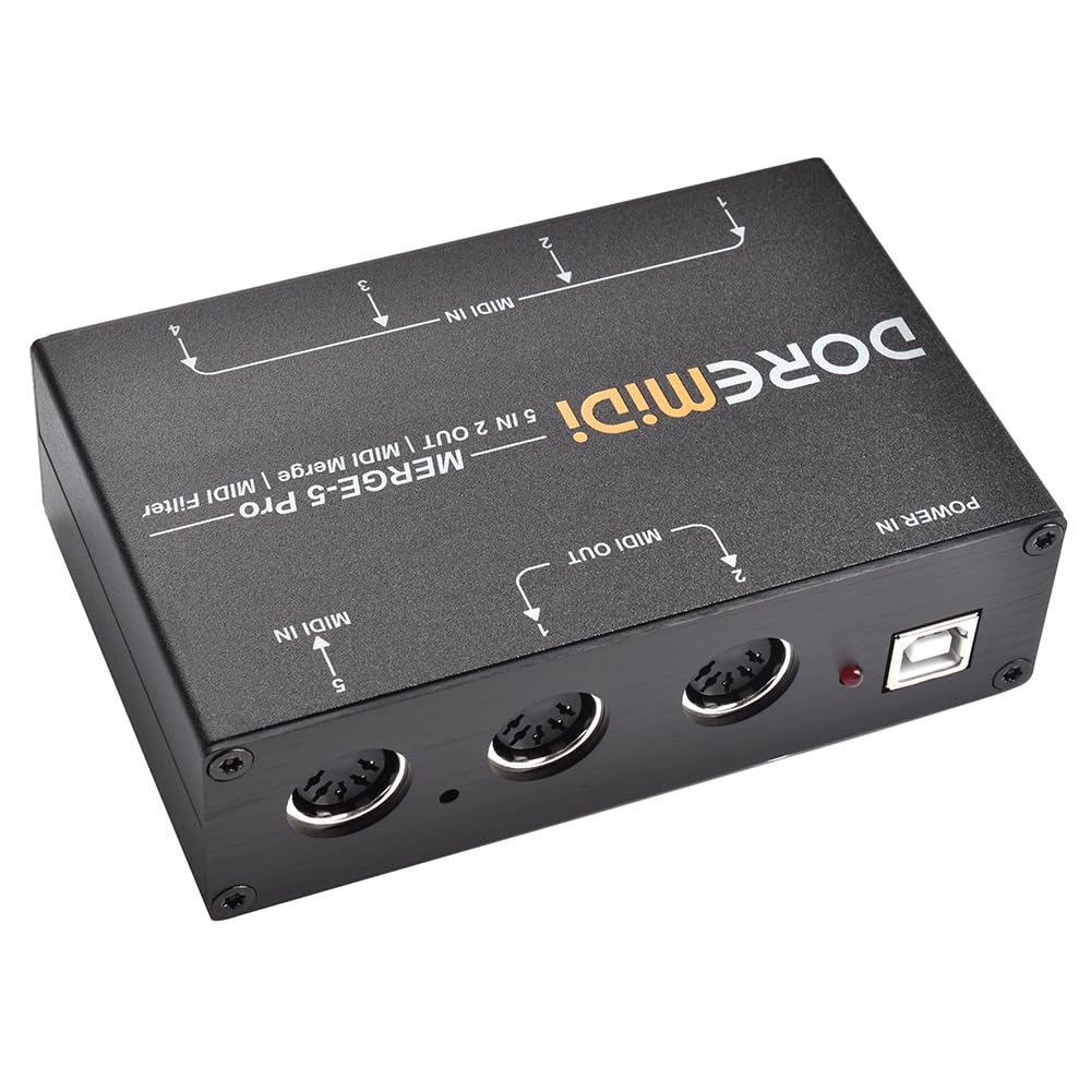 Amazon.co.jp: DOREMiDi MERGE-5 Proは、最大5つのMIDI入力信号を1つの